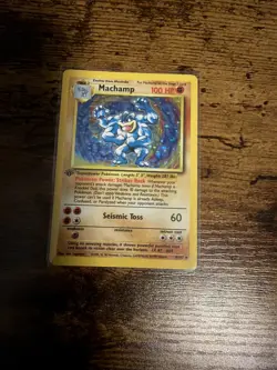 Pokemon TCG Machamp 8/102 Base Holo Rare 1st Edition - Image 1