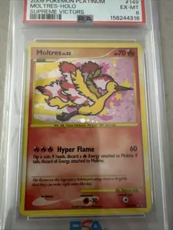 2009 POKEMON PLATINUM SUPREME VICTORS #149 MOLTRES-HOLO - Image 2