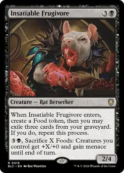 NM Insatiable Frugivore, MTG, Bloomburrow Commander, Magic the Gathering, 18 - Image 1