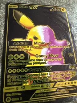 Ditto Gx Pokemon Black Foil Fan Art Hp170 NM - Image 3