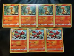 Charmander 18/147 & Charmeleon Battle Academy Stamped Pokemon Card Set Of 7 LP - Image 1