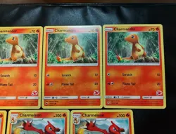 Charmander 18/147 & Charmeleon Battle Academy Stamped Pokemon Card Set Of 7 LP - Image 3