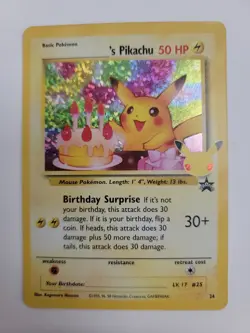 Pokemon card Birthday Pikachu Celebrations 25th Anniversary Black Star Promo NM - Image 1