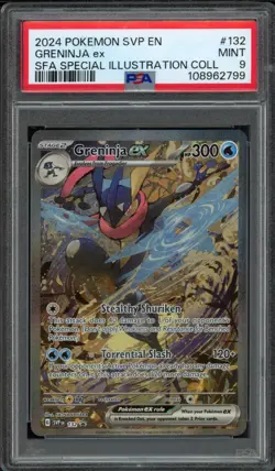 2024 Pokemon SV Promos Greninja EX 132 PSA 9 Mint SFA Special Illustration Coll - Image 1