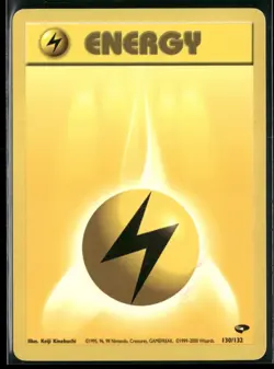 Lightning Energy 130/132 Gym Challenge Pokemon Lightly Played - Image 1