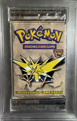 Pokemon PSA 9 1999 Vintage WOTC Fossil Zapdos Sealed Booster Pack - Image 3