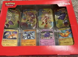Pokemon 151 Mini Tins 4 Pack. Sam's Club Exclusive. New. - Image 1