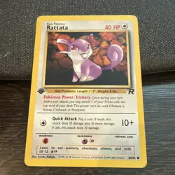 RATTATA 66/82 TEAM ROCKET 1st Edition Common Pokemon - Image 1