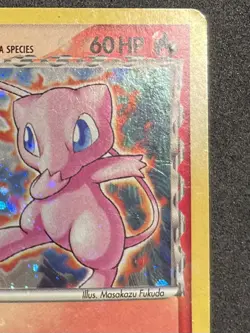 Pokemon Pop Series 5 MEW Card 3/17 ERROR card Inverted Back HP/DMG Nice Holo - Image 4