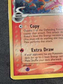 Pokemon Pop Series 5 MEW Card 3/17 ERROR card Inverted Back HP/DMG Nice Holo - Image 5