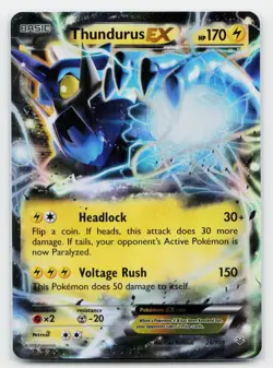 Thundurus EX Ultra Rare XY - Roaring Skies 26/108 Pokemon TCG - Image 1