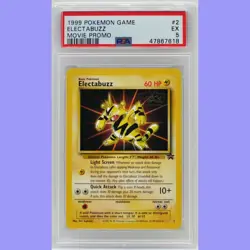 Pokemon Electabuzz # 2 Black Star Movie Promo PSA 5 Excellent - Image 1