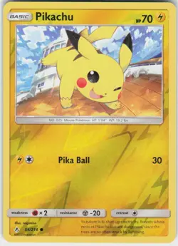 Pikachu 54/214 Common Unbroken Bonds Pokemon Reverse Holo NM - Image 2