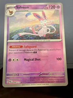Sylveon (Poke Ball Pattern) 040/131 Holo Prismatic Evolutions Pokemon Holo NM - Image 1