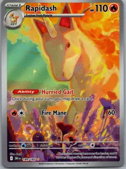 Rapidash 189/182 Illustration Rare Pokemon Card SV10: Destined Rivals - Image 1
