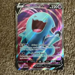 Pokemon TCG Wobbuffet V 191/202 Sword & Shield Ultra Rare Full Art Holo 220HP EN - Image 1