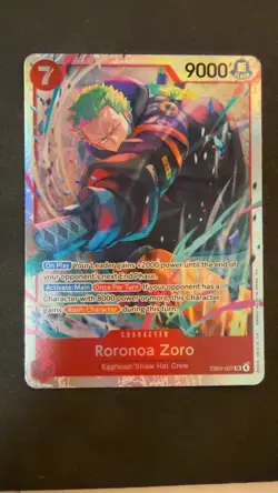Roronoa Zoro EB04-007 Super Rare Adventure on Kami's Island One Piece Foil NM - Image 1