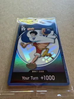 2026 LA Dodgers x One Piece Luffy DON!! Card Original Sealed Sleeve Promo - Image 3