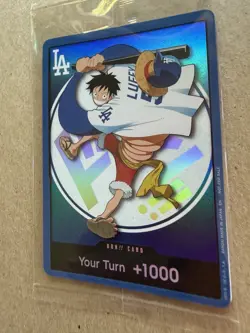 2026 LA Dodgers x One Piece Luffy DON!! Card Original Sealed Sleeve Promo - Image 4