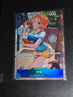 One Piece TCG P-053 Nami Japanese Promo Full Art Foil Card Mint Condition - Image 1