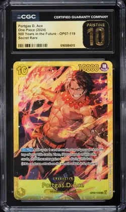 CGC 10 Pristine ENGLISH Portgas D. Ace OP07-119 One Piece 500 Years Future SEC - Image 1