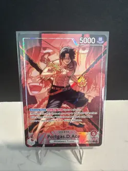 Portgas D Ace Alt Art Leader OP16-001 Time of Battle ENGLISH - Image 1