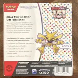 Pokemon TCG Scarlet & Violet 151 Alakazam ex Collection Box Promo Booster 1 - Image 3