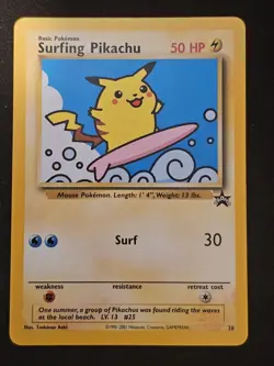 Pokemon TCG Surfing Pikachu 28 Black Star Promo mint near mint (non-holo) - Image 1
