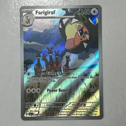 Pokemon TCG PALDEA EVOLVED Farigiraf Illustration Rare Art Holofoil 228/193 NM- - Image 1