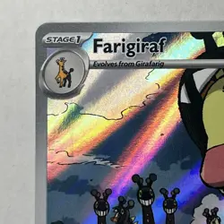 Pokemon TCG PALDEA EVOLVED Farigiraf Illustration Rare Art Holofoil 228/193 NM- - Image 2