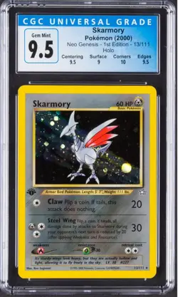 2000 Skarmory Pokemon Neo Genesis 13 1st Edition Holo CGC 9.5 - Image 1