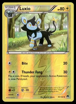 Luxio 45/122 BREAKpoint Pokemon Reverse Holo NM/M - Image 1