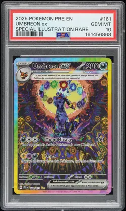 2025 POKEMON PRE EN-PRISMATIC EVOLUTIONS #161 UMBREON EX PSA 10 - Image 1