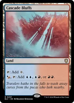 NM Cascade Bluffs, MTG, Bloomburrow Commander, Magic the Gathering, 297 - Image 1