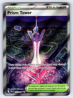Prism Tower 111/086 Holo Ultra Rare CRI Pokemon TCG NM - Image 1