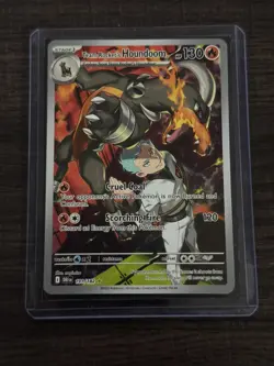 Team Rocket's Houndoom 191/182 Illustration Rare Pokemon TCG Destined Rivals NM - Image 2