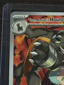 Team Rocket's Houndoom 191/182 Illustration Rare Pokemon TCG Destined Rivals NM - Image 4