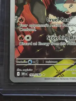 Team Rocket's Houndoom 191/182 Illustration Rare Pokemon TCG Destined Rivals NM - Image 5