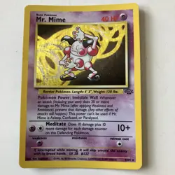 Mr. Mime 6/64 Jungle Unlimited Holo Rare Pokemon Card MP - Image 1