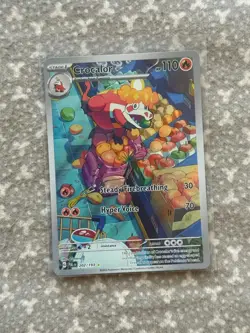 Crocalor 202/193 Illustration Rare, Paldea Evolved, Full Art Holo Pokemon TCG - Image 1