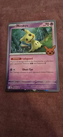 Mimikyu 037/091 Holo Rare Trick or Trade BOOster 2024 Pokemon Near Mint - Image 1