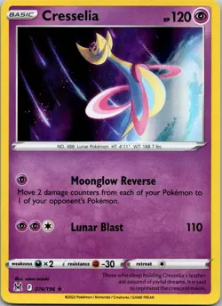 Cresselia 074/196 Lost Origin Pokemon TCG Holo R NM - Image 1