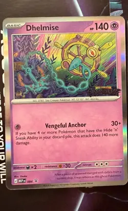Dhelmise 084 Pitch Black Exclusive Prerelease Stamped Promo - English - Pokemon - Image 1