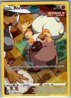 Rockruff TG07/TG30 SWSH12: Silver Tempest Trainer Gallery - Pokemon Card - NM - Image 1
