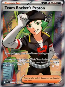 Team Rocket's Proton 227/182 Ultra Rare Destined Rivals Pokemon Holo Near Mint - Image 1