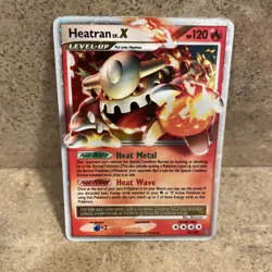 Heatran LV.X 97/100 -Stormfront Rare Holo Level-Up - Pokemon TCG 2008 - MP - Image 2