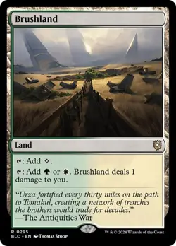 NM Brushland, MTG, Bloomburrow Commander, Magic the Gathering, 295 - Image 1