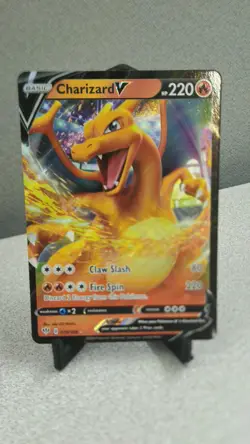 Pokemon Charizard V 017/172 Brilliant Stars Ultra Rare Holo Card TCG NM - Image 1