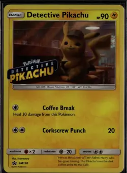 Detective Pikachu - (Stamped) SM190 Holo Promo Sun & Moon Promo Pokemon NM - Image 1