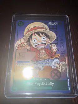 One Piece card Game Monkey.D.Luffy (037) (1st Anniversary Tournament) Promo NM - Image 1
